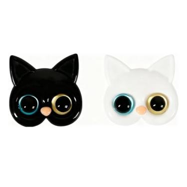 Imagem de Umvabifut Lindo conjunto de berloques de sapato, 2 peças, decoração de sapatos para sandálias de tamanco, decoração de sapato brilhante para bricolage, Gato, Small