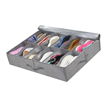 Imagem de AYNEFY Organizador de Cama Dobrável Sacos de Armazenamento de Baixo da Cama Organizador de Armazenamento de Não Tecido Dobrável para Roupas Cobertores de Quarto Travesseiros de Edredom Toalhas