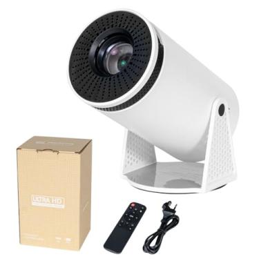 Imagem de ANJ.GG Projetor LED 4K HD, Wi-Fi e Bluetooth, 150 Polegadas, Correção Digital de Trapézio, Alinhamento Automático, 4096x2160 Pixels, 200 Lumens, 10x10x20cm