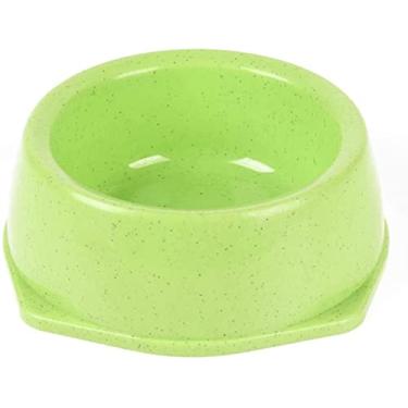 Imagem de Tigela redonda para animais de estimação, tigelas de alimentação para cães e gatos, tigelas de plástico antiderrapante para animais de estimação, verde