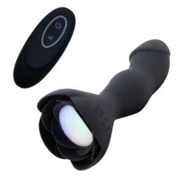 Imagem de Plug Anal Silicone Formato De Pênis Com Led 10 Modos Vibração 14 X 3,8 Cm Brinquedo Erótico PL168