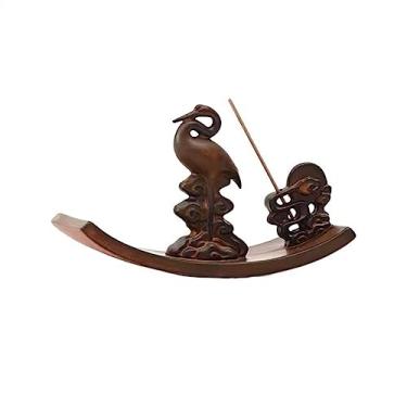 Imagem de porta-vara de incenso Queimador de incenso linha trompete cerâmica vintage Suporte interno design guindaste criativo