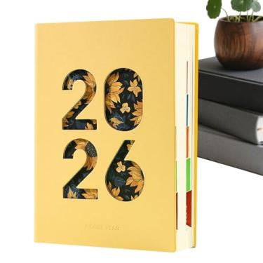 Imagem de Planner Semanal 2026,com Separadores de Grosso 365 Dias - Agenda Semanal E Mensal 2026 | Para Planeamento Académico, Compromissos, Casa, Escritório, Escola E Viagens