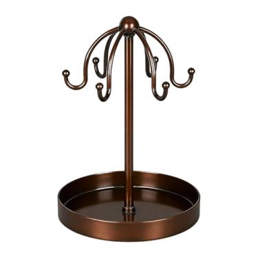 Imagem de Vaveren Porta-joias, suporte para chaves, cabide para colares, suporte moderno para chaves, expositor de joias para pulseiras, anéis e colares de mesa, Preto