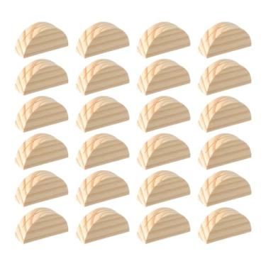 Imagem de CarpNettore 24 peças de porta-cartões de lugar, etiquetas para fotos, menus, porta-nomes de mesa para casamento e escritório, Bege