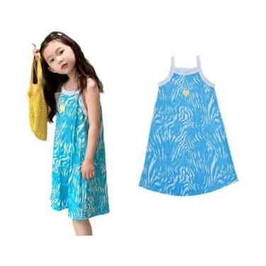 Imagem de Vestido De Pijama Infantil Com Estampa De Desenho Animado Para Meninas