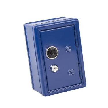 Imagem de harayaa Mini Cofre de Leve e Decorativo em Formato de Porquinho para Guardar Objetos de Papelaria, Joias e Bonecas na Sala de Estar, Azul Escuro