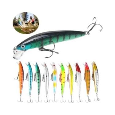 Imagem de 10 Peças De Iscas Artificiais Para Pesca, Minnow Lua Noise, Isca Bióni