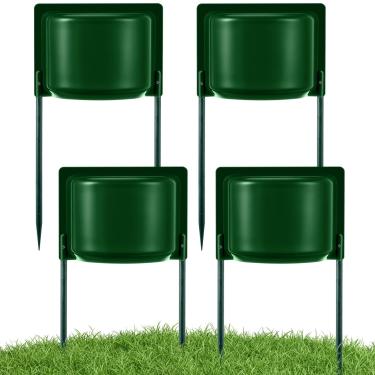 Imagem de LemonRoad 4 peças de proteção de cabeça de plástico para irrigação contra respingos, defletores à prova de ferrugem para gramados, parques, jardim (verde)