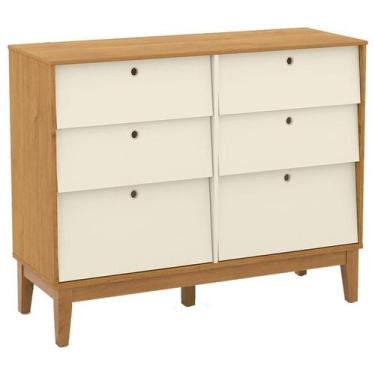 Imagem de Cômoda 6 Gavetas Unique Freijó Off White Eco Wood - Matic - Matic Move
