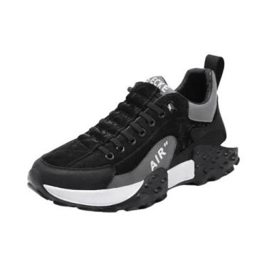 Imagem de Tênis Masculino Com Solado Grosso Antiderrapante, Moda, Lace Up, Para 
