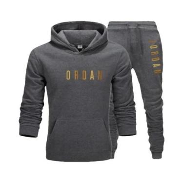 Imagem de Conjunto De Moletom Masculino De Lã Com Capuz Para Primavera, Casual, 