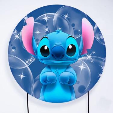 Imagem de Painel Decorativo para Festa 1,30x1,30 metros Vesti Fácil com Elástico Lilo &amp; Stitch - Fera Print