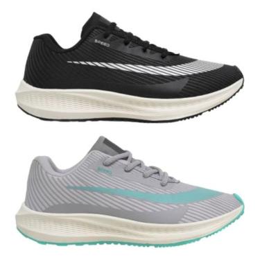 Imagem de Kit 2 Pares Tênis Speed Unissex Moda Fitness Para Treino Academia E Ca