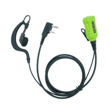Imagem de YiNiTone Fone de ouvido EAP-1 2 pinos em forma de G com PTT/MIC compatível com Kenwood Baofeng SAMCOM BTECH Retevis Walkie Talkies para UV-K58 UV-5R BF-888S UV-32 BF-F8HP UV82C UV5X3 Seris rádio