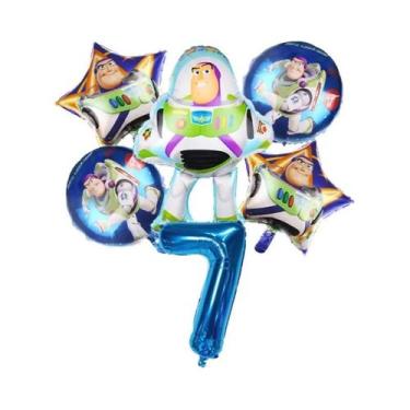 Imagem de Balões De Alumínio Toy Story Buzz Lightyear E Woody Para Festa De Aniv
