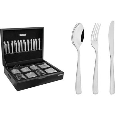 Imagem de Faqueiro Tramontina Aço Inox C/ Estojo Pacific 101 Pç