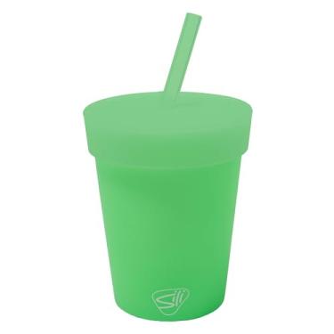Imagem de Silipint Copo de silicone de 227 g com canudo e tampa – inquebrável, livre de BPA, máquina de lavar louça, micro-ondas, copo seguro para freezer – Copos para suco, vitaminas, café (Halloween que