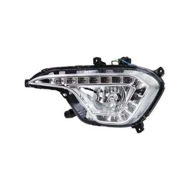Imagem de Para-choque dianteiro LED luz diurna montagem da lâmpada de sinalização de neblina peça de carro, compatível com Hyundai Grand Santa Fe Maxcruz 2013 2014 2015 92201 B8100 92202 B810 92201B8100