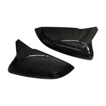 Imagem de Capa Para Espelho Lateral De Carro, Estilo Esportivo, Buzina, Fibra De Carbono, Capa Preta, Compatível Com Honda Civic 10th 2016-2020(Bright black)