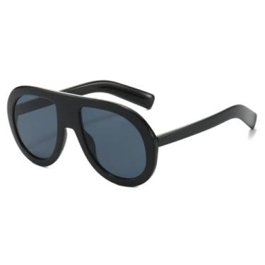 Imagem de VFDHN Óculos de Sol Vintage Ovais Femininos Estilo Punk Moda Luxo Leopardo Redondo UV400 (5701-C1)