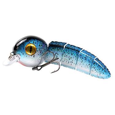 Imagem de Isca de Pesca com Múltiplas Articulações Placa Língua Artificial Realista Wobbler Bait Dura Swimbait Crankbait Gancho Trevo Bico para Pike Bass Pesqueiros Equipamento