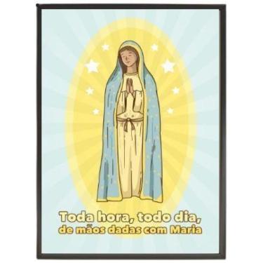 Imagem de Quadro De Mãos Dadas Com Maria Moldura Preta 24X18Cm