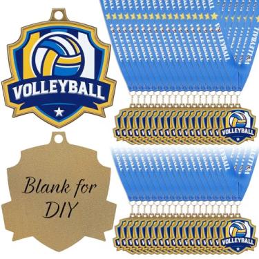 Imagem de Loetere Medalhas de prêmio 12/24/36 peças de 6,5 cm a granel com fita de pescoço Troféu de Vencedor Esportivo para Torneios de Equipes Prêmio Presente Participação Competição Festa Favorita (12 peças