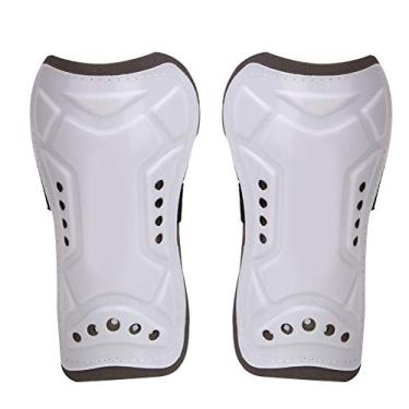 Imagem de Caneleiras de futebol Protetor de pernas de futebol Caneleiras com absorção de impacto de alta densidade Alça ajustável Esponja EVA confortável Design respirável para crianças (White)