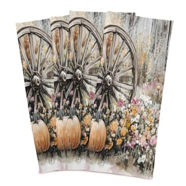 Imagem de xigua Conjunto de 6 panos de prato de cozinha em aquarela de madeira antiga, toalhas de cozinha de secagem rápida altamente absorventes para limpeza de pratos e limpeza manual, 71 x 45 cm