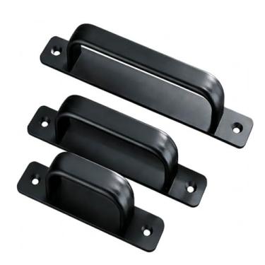 Imagem de Maçaneta da porta deslizante de liga de alumínio, tração universal de hardware de metal, ferramenta multiuso para portas de vidro da varanda do guarda-roupa da janela(Black,Small)