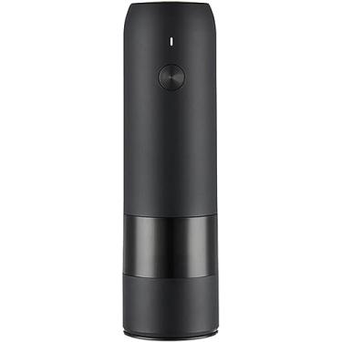 Imagem de Conjunto de moedor elétrico de sal e pimenta com carregamento USB, moedor de especiarias, moedor de pimenta, grossura ajustável, ferramentas de cozinha (1 peça) (cor: verde) (preto)