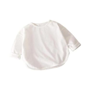 Imagem de Camisetas De Algodão De Manga Comprida Para Bebês, Meninos E Meninas, 