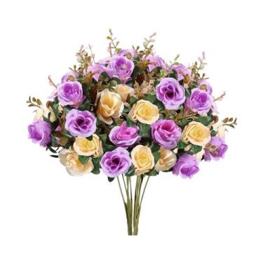 Imagem de Flores Artificiais De Rosa De Seda Para Casamento, Decoração De Casa, 