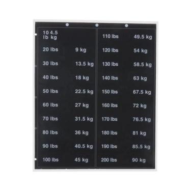 Imagem de Etiquetas Adesivas De Peso Para Equipamentos De Academia, Rótulos Numé