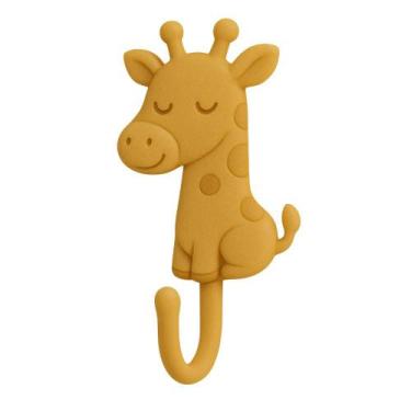 Imagem de Gancho Adesivo GIRAFA Suporte Parede Toalha Rosto Porta Chaves Objetos