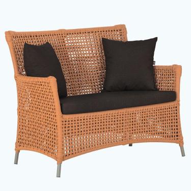 Imagem de 1 Sofá área Externa Igapó Alumínio Fendi Corda Náutica E9 Terra Cota