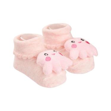 Imagem de Meia Sapatinho Bichinho com Chocalho Pimpolho RN Menina, 03