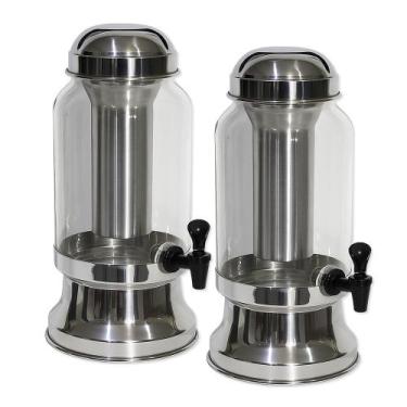 Imagem de Kit 2 Suqueira Vidro Bebidas 3,2L com Porta Gelo Polido - Gastrobel