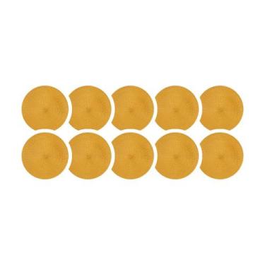 Imagem de Jogo Americano Dourado 37cm Kit 10 Rafimex