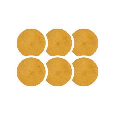 Imagem de Jogo Americano Dourado 37cm Kit 6 Rafimex