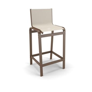Imagem de Banqueta Alta Cozinha Balcão Bancada Alumínio Marrom - Bege