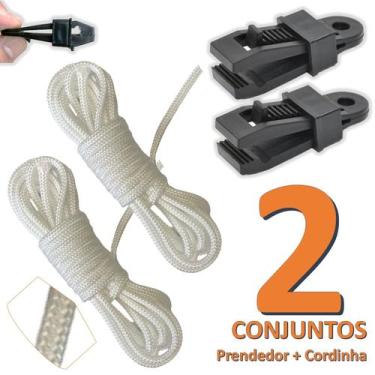 Imagem de Kit Completo 02 Clipes Pregador para Amarração de Lonas e Tendas + 2 c