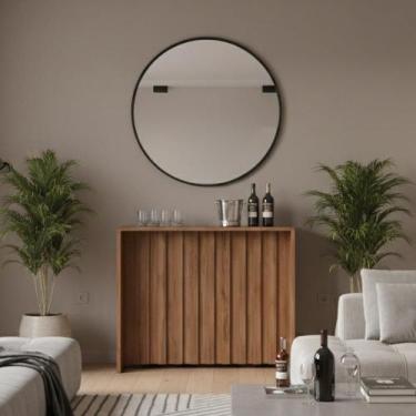 Imagem de Balcão Aparador Ripado Milla Nogal Carraro