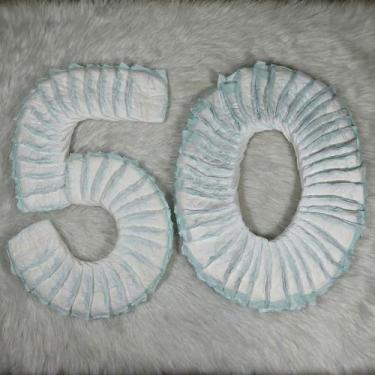 Imagem de Kit 50 Fraldas Descartáveis Boneca Bebê Mamãe Reborn