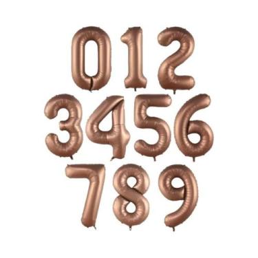 Imagem de Balões De Aniversário De 40 Polegadas Em Folha, Balões De Hélio Com Nú