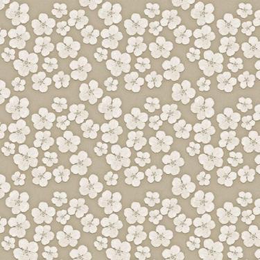 Imagem de Papel Parede Floral Flores Brancas Autocolante Sala Quarto