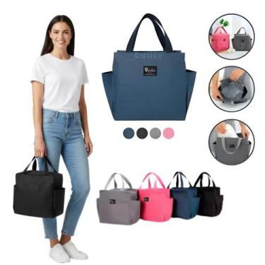 Imagem de Bolsa Térmica Grande para Marmita Mochila Bolsinha Térmica Prática par