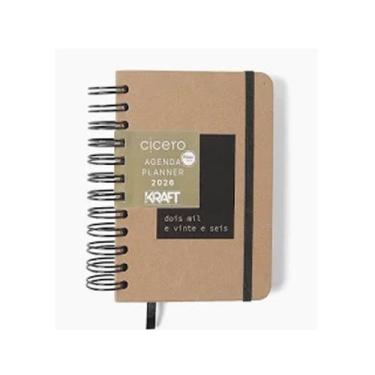 Imagem de Agenda planner wireo 2026 kraft diaria 11, 5x16 2026 172010004 - CICER