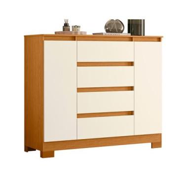 Imagem de Comoda Sapateira Atena Com 4 Gavetas e 2 Portas - Loja DoceLar, Cinamo